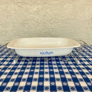 Vintage 60s Corning Ware Roaster (P-21) + Vintage Rosti Adjustable Serving Rack